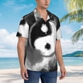 thumbnail image 3 of Pofeuu Yin And Yang Print Hawaiian Shirt for Men Sleeves Casual Button Down Summer Beach Dress Shirts T-Shirts,Medium, 3 of 7