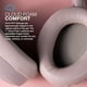thumbnail image 4 of JLab JBuds Lux ANC Wireless Headphones, Mauve, Hybrid Active Noise Cancelling, Customizable Sound, Spatial Audio Compatible, Premium Over-Ear Bluetooth Headset, 4 of 5