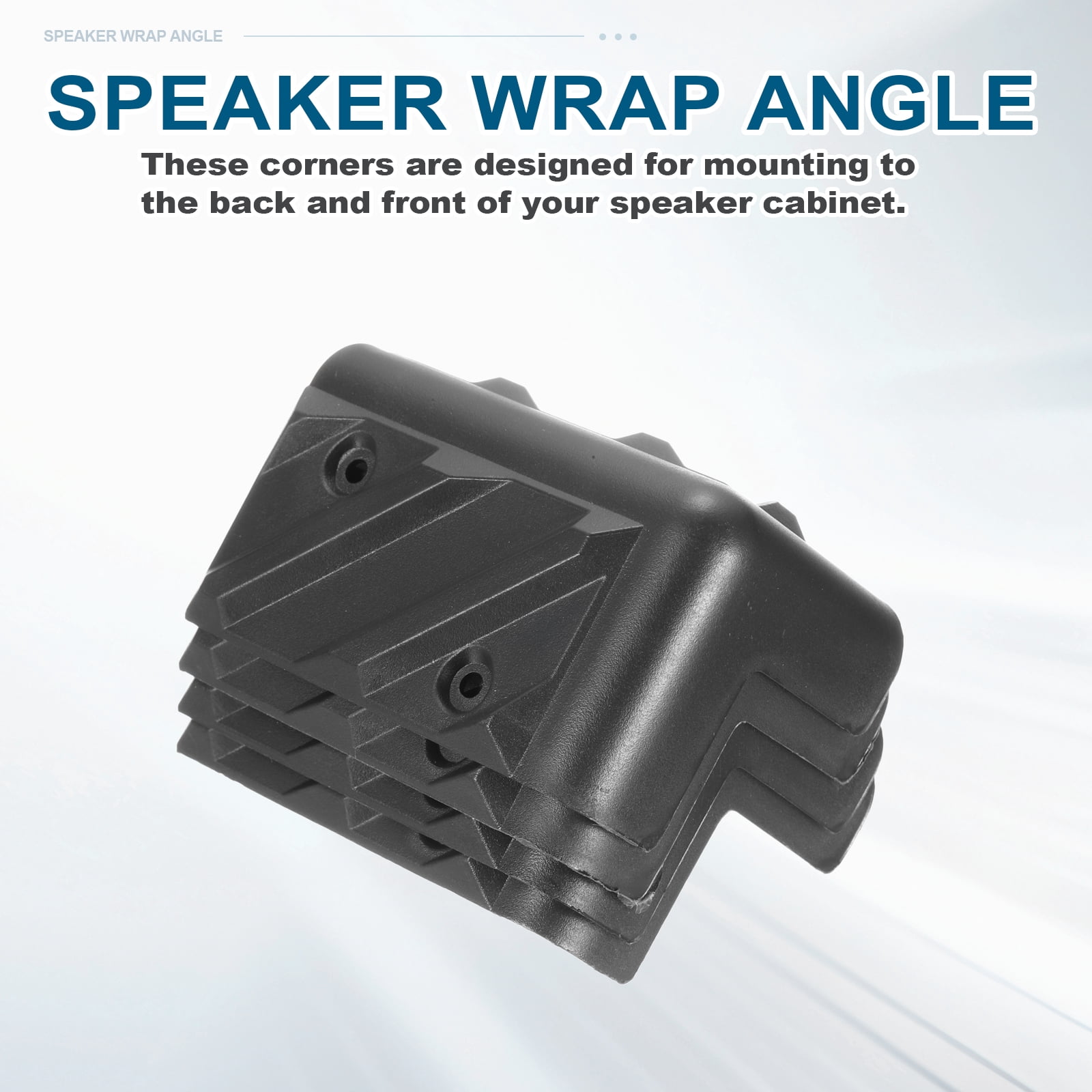 16 Pcs Speaker Cabinet Corners Protector 48x48x80mm Plastic Stackable Guard Wrap Angle Case Edge Box Protection with 64 Pcs Screw