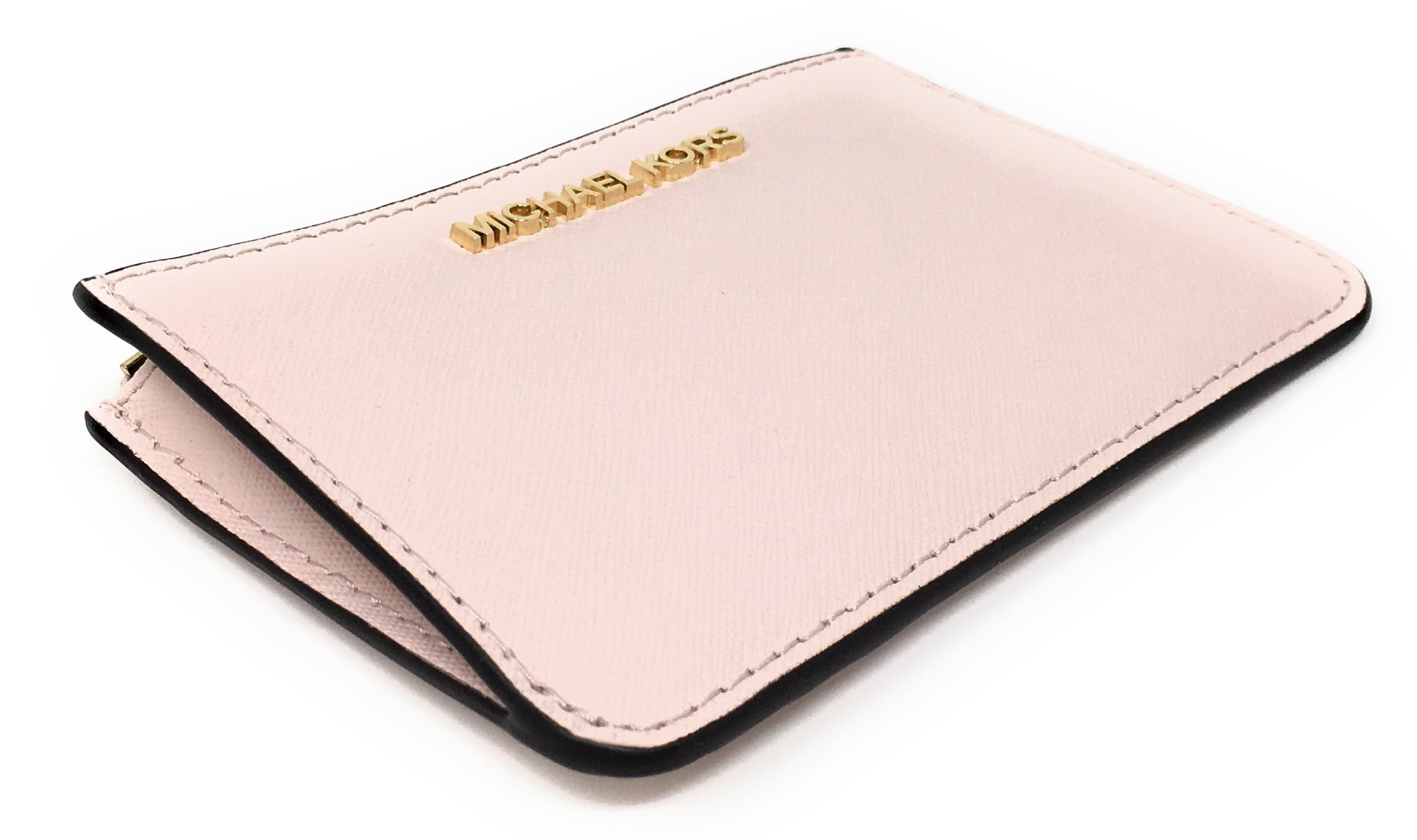 Michael Kors Jet Set Travel Large Saffiano Leather Quarter-Zip Wallet -  Pink • Price »