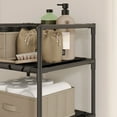thumbnail image 6 of Multiple Shelf Laundry Storage Basket Sturdy Plastic Rolling Hamper with Metal Frame Construction Daily Casual Use, 6 of 19