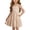Beige, variant on Girls Ruffle Tiered Dress Big Girls Solid Color Casual Spaghetti Strap Ruffle Trim Cake Dress Fashion Loose Fit Summer Daily Wear Outfit Beige