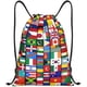 thumbnail image 1 of Mochila Deportiva con Cordones VentDepot GloFlagsLace 1 Pieza Capacidad 10 kg Estampado de Banderas, 1 of 1