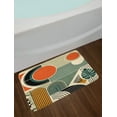 thumbnail image 2 of Ambesonne Monstera Bath Mat, Abstract Boho Mid Century, 30.2" x 20", Burnt Orange Pale Khaki, 2 of 3