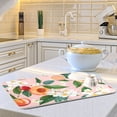 thumbnail image 6 of Cherries Flowers Peaches Dish Drying Mat Dish Drainer Rack Mats Water Absorbent Non-Slip Easy Clean Heat Resistant for Kitchen Counter, 6 of 8