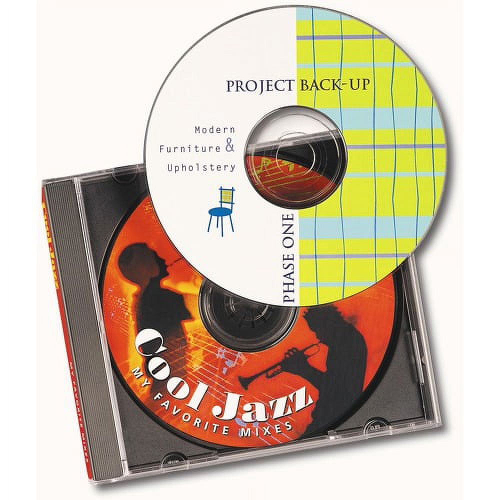 Avery CD Labels, Matte White, 100 Disc labels & 200 Spine labels (8691) White - 100 / Pack