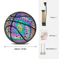 thumbnail image 4 of Ballon de Basket Holographique Réfléchissant Lumineux Lueur Intérieur et Extérieur Ballon de Basket en Cuir Cadeau pour Garçons Filles Hommes Femmes, 4 of 7