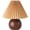 Brown, variant on Small Pleated Table , Modern Bedside Nightstand  with Coffee Lampshade, Cute  for Bedroom Living Room Home Office Decor with E12 Bulb