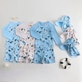 thumbnail image 4 of Ymyiu Toddler Boy Bathing Suit Boys Swim Shirt Toddler Baby Boys Cartoon Long Sleeve Quick Dry Sun Protection Beach Casual Swimsuit Baby Swimsuit 6-12 Months (Sky Blue,6-12 Months), 4 of 6