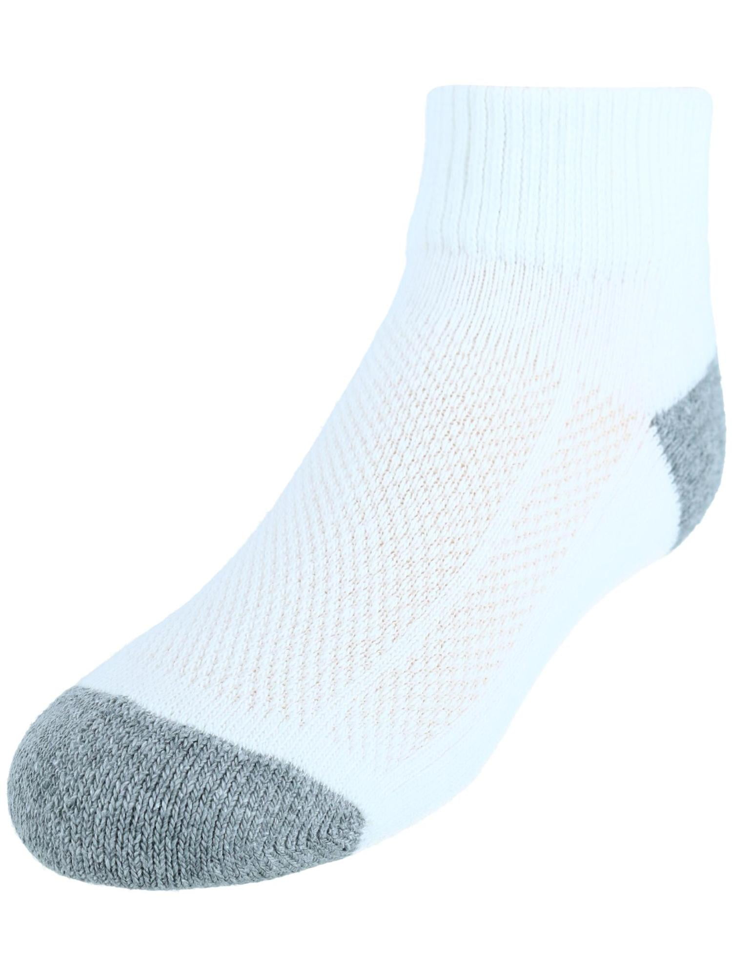 Reebok Boys Cushioned Comfort Quarter Basic Socks With Reinforced Heel And Toe 12 Pack 