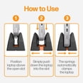 thumbnail image 3 of Soporte vertical doble para laptop Hetism con resorte, 2 ranuras, 3 of 6