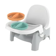 Ingenuity Deluxe Learn-to-Dine Feeding Seat, for Ages 6 Months - 3 Years - Orange & Teal