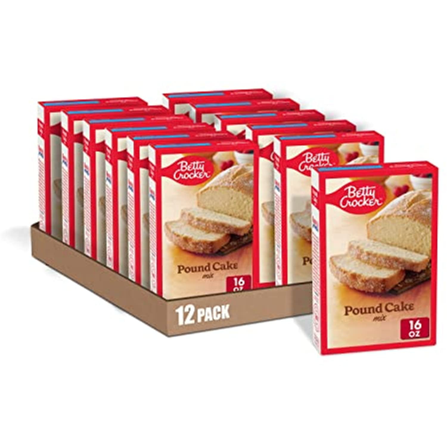 Betty Crocker Pound Cake Mix, 16 Oz (Pack Of 12)