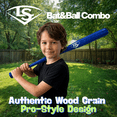 thumbnail image 3 of Louisville Slugger Blue Plastic Bat with Ball, 34", Outdoor Baseball Play Set, 3 of 4