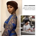 thumbnail image 3 of 3 Pcs African Women Turban Caps Pre-Tied Twisted Turbans for Women Head Scarf for Women Hair Wraps Cover Beanie, 3 of 7