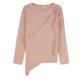 thumbnail image 1 of bar III Blusa con detalle de cremallera para mujer, rosa, XX-Small, 1 of 2