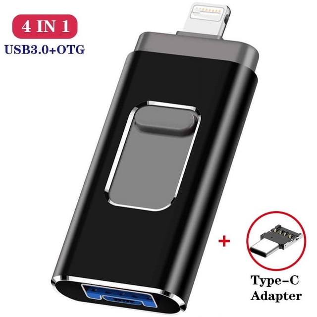 Unidad flash USB 4 en 1 para teléfono móvil Unidad flash para computadora Apple Android tipo C Unidad flash USB de 128 G 1 T