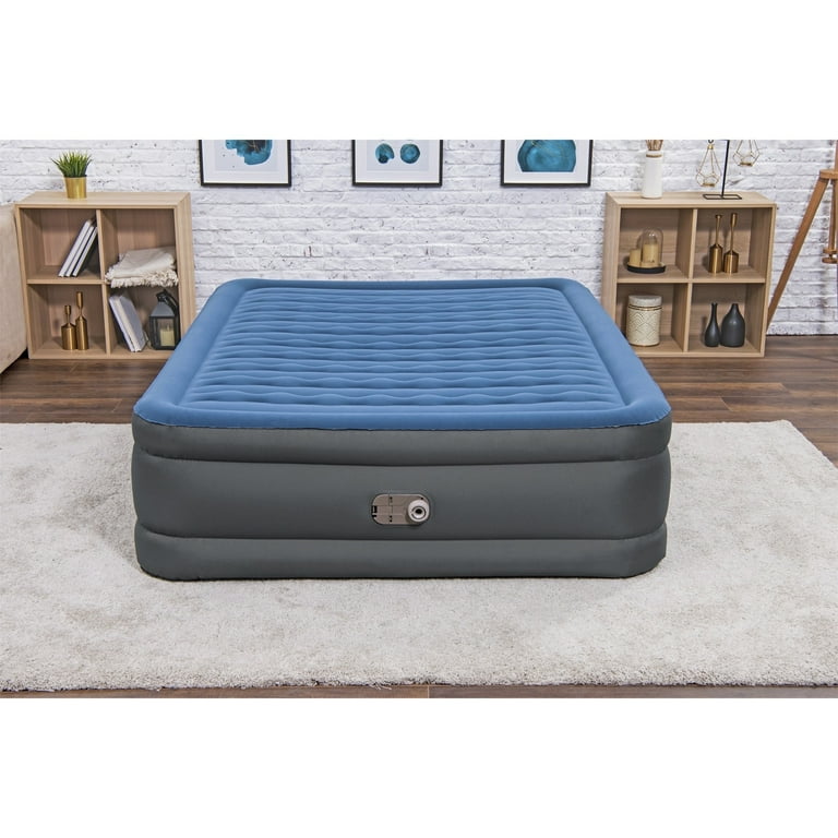 Bestway Tough Guard Air Mattress Queen 18 with Built in AC Pump and Antimicrobial Coating Walmart