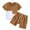 B034-Coffee, variant on NIEWTR Boys 24 Months Toddler Boys Summer 2PCS Outfits Letter Print Short Sleeve Camouflage Tops Gray Shorts Set 3 6 12 18 Months 2T Clothes Children's Gift,12-18 Months
