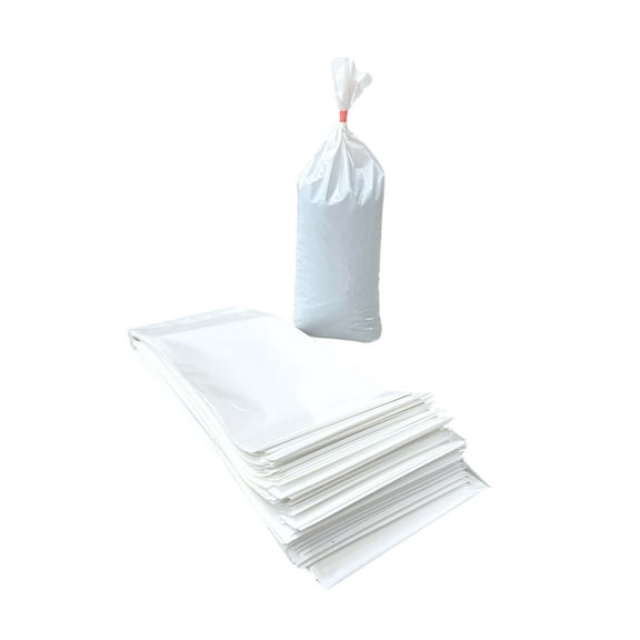 1 Lb Ground Meat Bag, Plain White, 100 Bags