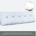 thumbnail image 6 of Rounuo Large Headboard Wedge Reading Pillow Backrest Bed Chairs Back Support for Sitting Up in Bed Large Daybed Bolster Back Rests Cushion Body Positioning Bedrest Corduroy Cover Queen Red, 6 of 7