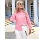 thumbnail image 4 of Camisas de Vestir de Larga con Botones para Mujer, Blusas de Oficina con Cuello Antiarrugas. Rosa 4XL, 4 of 9