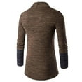 thumbnail image 5 of Sweater Patchwork Coat Men Long Sleeve Knitted Cardigan Retro Outwear, 5 of 5