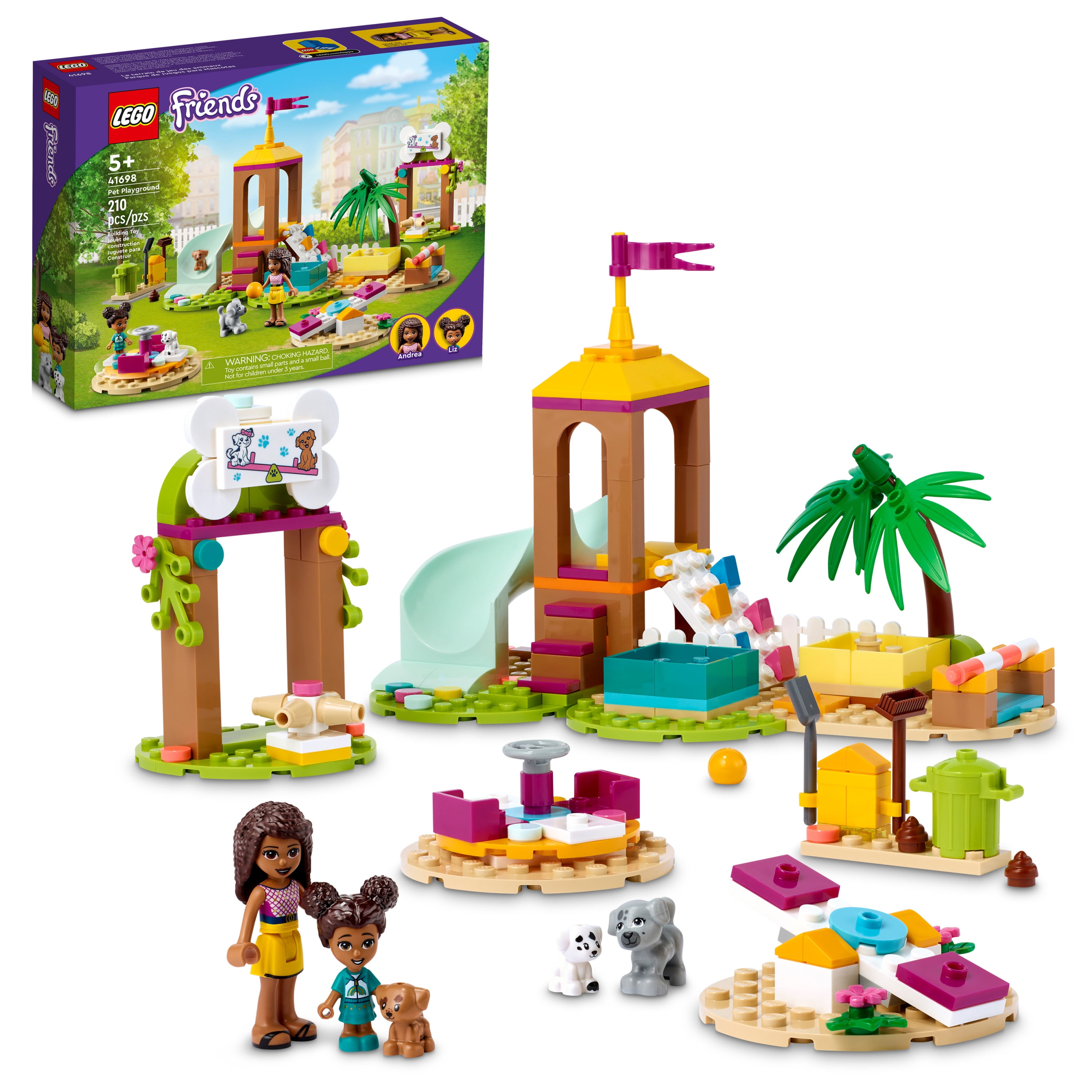 LEGO Friends Pet Playground 41698 Building Kit Designed to Grow  Imaginations; Animal Playset Comes with Andrea and 3 Dog Toys; Creative  Birthday Gift Idea for Kids Aged 5 and up (210 Pieces) 