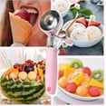 thumbnail image 5 of Cucharas para helado, tamaño grande (5,7 cm), de acero inoxidable, para galletas, con buen agarre para puré de patatas, albóndigas, bolitas de melón y galletas., 5 of 5