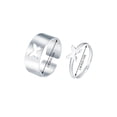 thumbnail image 4 of Juego de Anillos para parejas Yuyangstore Mariposa plateada, 4 of 4