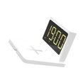 thumbnail image 3 of Reloj digital Cargador de teléfono inalámbrico Reloj despertador Teléfono móvil 15W Cargador inalámbrico rápido, Blanco Inevent EL001194-02B, 3 of 7
