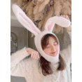 thumbnail image 5 of Gorro de conejo ZHAOCHENG de peluche divertido con orejas blancas y negras para fiesta, 5 of 5