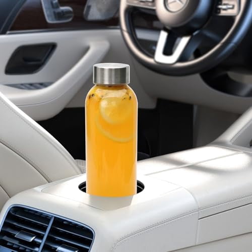 WLIKKS Glass Juice Bottle with Lids,16oz Juicing Bottles Reusable, Clear Glass Water Bottles 16 oz with Stainless Steel Airtight Cap,Juice Beverage Container, Leak Proof，Set of 8