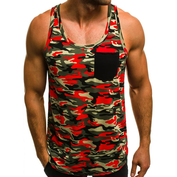 CVLIFE - CVLIFE Men Fitness Tank Tops Sleeveless Colorful Camo Print ...