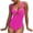 Pink, variant on WREESH Women's Push Up One Piece Swimsuit Tummy Control U Monokini Ruched High Cut Bathing Suit Fashion Swimwear 2025 Black