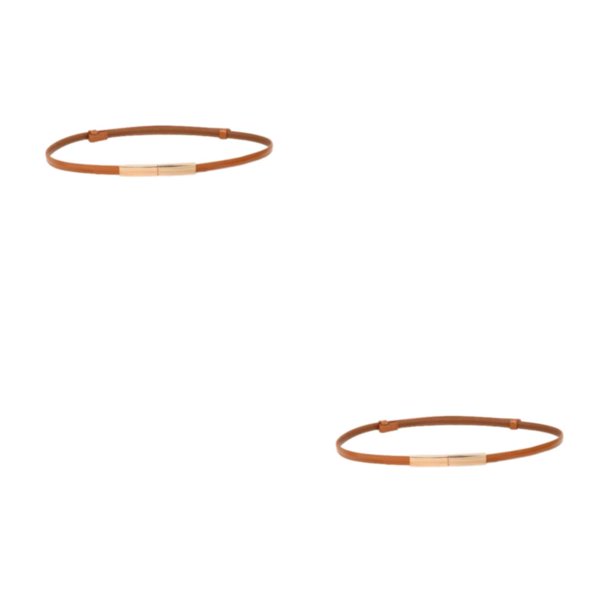Qarigey Cinturón de Aplicación Amplia - Cómodo y Fácil de Poner o Quitar Para Mujer Vestido Decoración Cintura marrón oscuro marron oscuro 2Conjunto