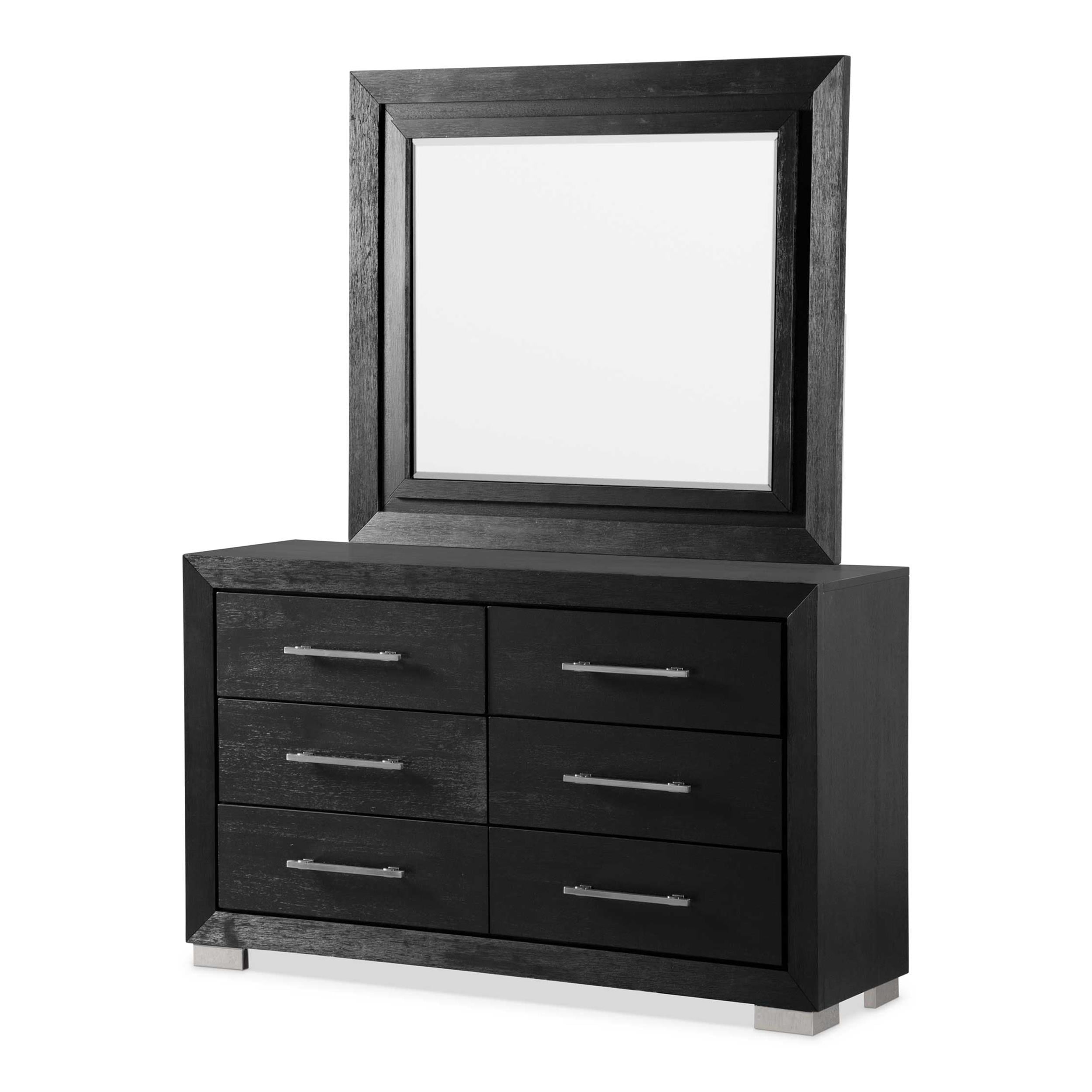 Furniture of America Kaelin Modern Oval Wall Mirror, Black