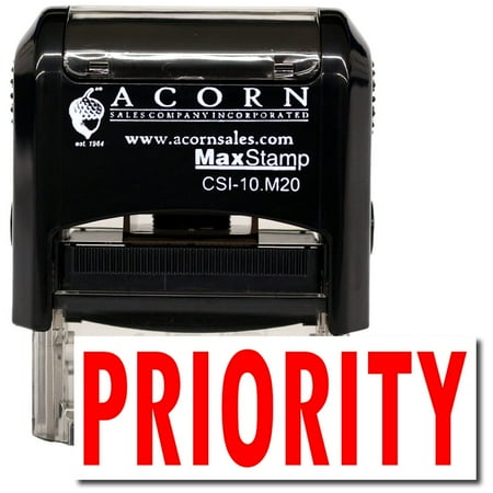 Self-Inking Priority Stamp with Green Ink