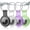 4 Black White Green Purple, variant on 4 Pack Airtag Holder Keychain, Waterproof 360° Full-Body Protective Case for Apple AirTags, Lightweight Soft TPU Cover, Anti-Lost Airtag Holder for Keys, Bags, Pets, and Valuables