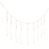 HEMOTON Wall Decoration Photo Holders Rustic Wooden Beads Garland Hanging Child