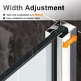 thumbnail image 5 of Sunrinx Brushed Nickel 36" x 36" x 72" Pivot Shower Door, Bathroom Glass Shower Door with 1/4" (6mm) Tempered Glass for Walk-in Shower (Base Not Included), 5 of 10