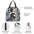 thumbnail image 2 of Kdxio Exotic Blue Cat Print Insulated Lunch Bag,Reusable Tote Lunch Box for Women Men,Leakproof Cooler Lunch Bags for Work Office Travel Picnic, 2 of 6