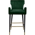 thumbnail image 5 of Meridian Furniture Luxe 28"H Velvet Counter Stool in Green (Set of 2), 5 of 7