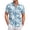 Blue013, variant on QHRMKOG Short Sleeve Shirts for Men Loose Fit Tropical Print Hawaiian Shirts Breathable Holiday Button Down Beach Shirt Summer Casual Top Green 3XL