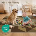 thumbnail image 4 of ODIKA 6'x9' Ultra-Soft Area Rug, Interlocking Mosaic Geometric Block Motif Brushstroke Abstract Flowing Dynamic None Washable, Bare feet friendly, Silk-Touch for Guest Room, Bedroom, 4 of 7