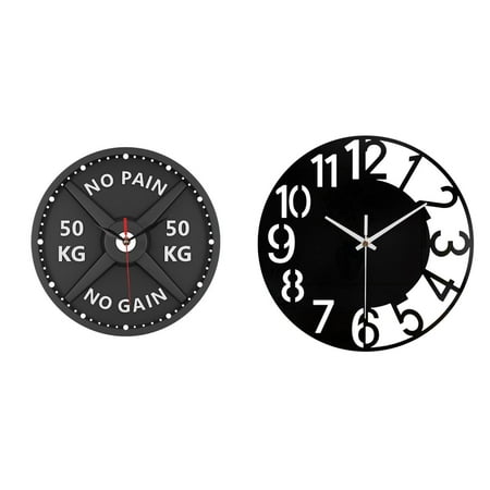 Gym Clock Wall Clock Bodybuilding Clock with Silent Mechanism for Home Gym Workout Weight Lifting