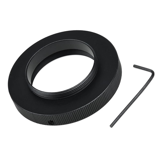 Adaptador T2-2 Disfrute para telescopios Microscopios T2 T Lente a 2 anillos de montaje cámara negro