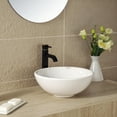 thumbnail image 5 of KRAUS Soft Round Ceramic Vessel Bathroom Sink in White with Pop-Up Drain in Oil Rubbed Bronze, 5 of 8
