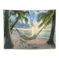thumbnail image 5 of BCIIG  Tropical Tapestry, Paradise Beach Hammock and Coconut Palm Trees Horizon Coast Vacation Scenery, Wall Hanging for Bedroom Living Room Dorm Decor,, 5 of 6