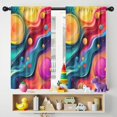 thumbnail image 5 of Blackout Kids Curtains,Colorful Tie Dye Flow Ball Pattern Childrens Insulated Curtains Set Of 2,Bedroom Essentials,Toddler Room Decor 42"x54", 5 of 5